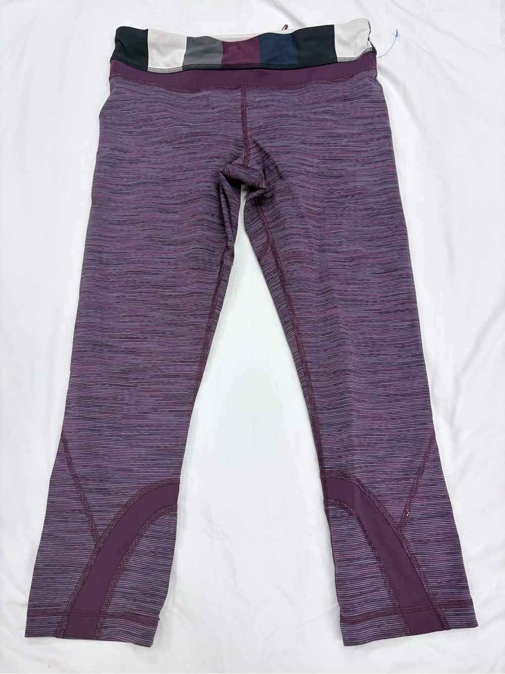 lululemon athletica Purple Marled Kids Leggings with Multi-Stripe Waistband